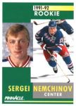 1991-92 Pinnacle #317 Sergei Nemchinov