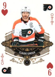 2020-21 O-Pee-Chee Playing Cards #9HEARTS Claude Giroux Upper Deck